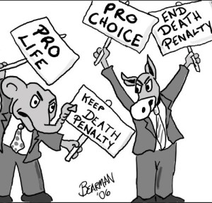 Political cartoon death penalty and pro life
