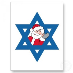 Santa in Jewish star